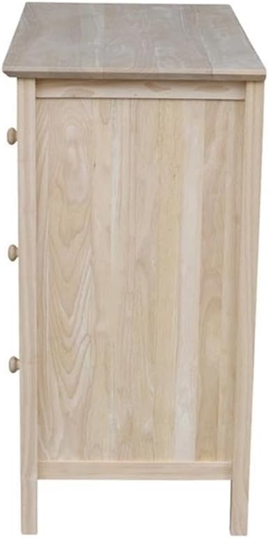 International Concepts Dresser with 3 Drawers, Unfinished