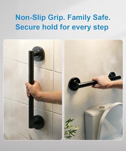 Shower Grab Bar Set, ADA Compliance Brushed Stainless Steel Handicap Grab Bar for Bathtubs and Showers, Modern 3-Pack 18" 24" 36" Shower Safety Bars for Seniors
