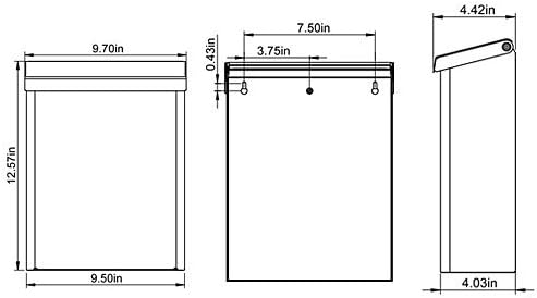 Gibraltar Mailboxes Designer Locking Medium Capacity Galvanized Steel Venetian Bronze, Wall-Mount Mailbox, DMVKGV04