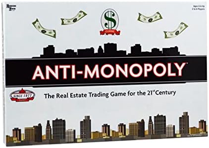 Anti-Monopoly Board Game, Play as a Capitalist or Monopolist, the Original Monopoly Game from University Games