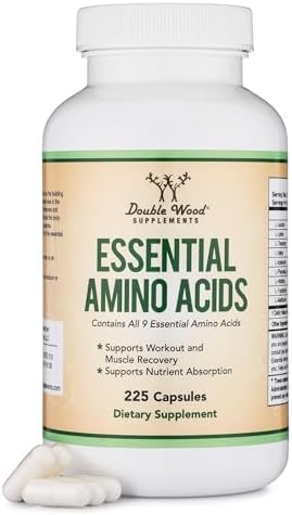 EAA Capsules, BCAAs, All 9 Amino Acids, Workout + Muscle Recovery, 225 Ct