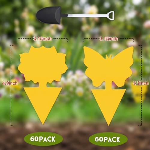40 Pack Fungus Gnat Traps, Yellow Sticky Fruit Fly Traps for Indoor Plants