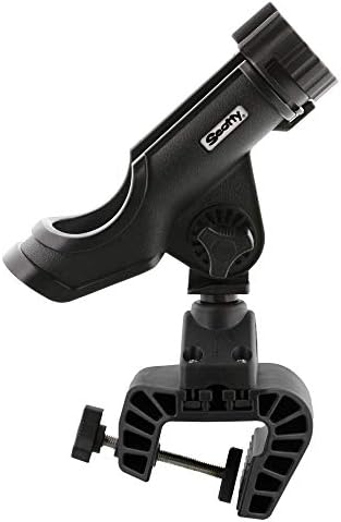 Scotty 339-BK Power Lock Rod Holder with Clamp Mount, BLACK | Non-Permanent Mounting Solution For Your Watercraft