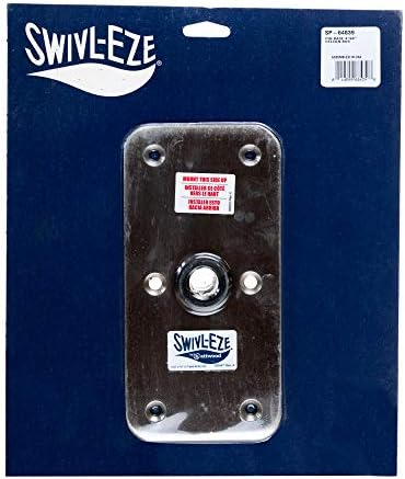 Swivl-Eze attwood SP-67739 Swivl-Eze Lock'N-Pin Stainless Steel 7-Inch x 7-Inch Non Threaded Boat Seat Pedestal Base | Non-threaded for 3/4 in pin socket, needs 2-3/4 in mounting hole, satin finish, exceeds ABYC standards, Type B rating