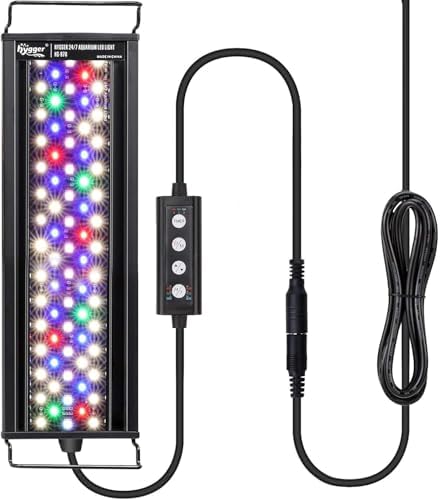 hygger 18W 24/7 Lighting Aquarium LED Light, Sunrise-Daylight-Moonlight Mode and DIY Mode