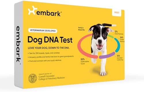 Embark Breed ID Dog DNA Test Kit – 400+ Breeds, 99% Breed Accuracy | Dog DNA testing kit for mixed breeds. Ancestry to great-grandparents