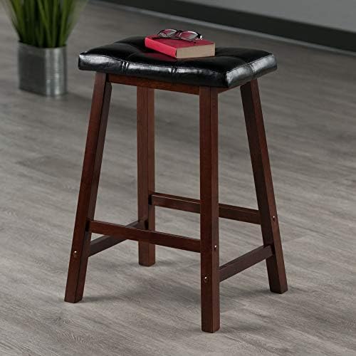 Winsome Mona Stool, 24", Antique Walnut