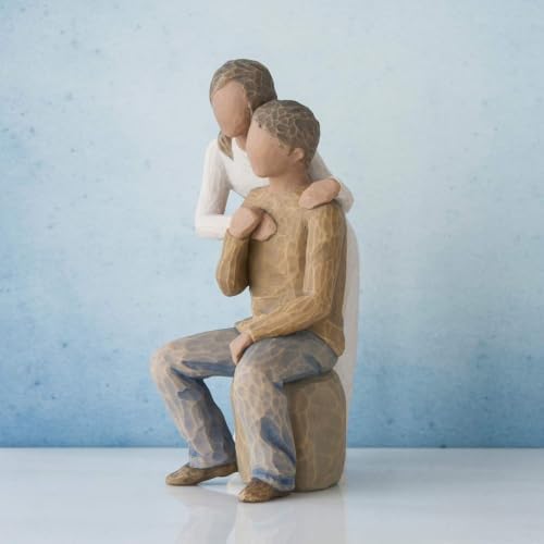 Willow Tree You and Me (Darker Skin), Sculpted Hand-Painted Figure | Cast from a Susan Lordi Original Carving, Expression of Love and Caring, Display on Shelf, Table or Mantel, Fitted Gift Box