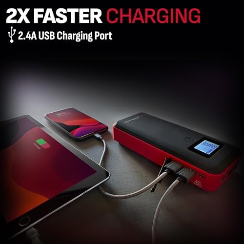 Schumacher Electric 1000 Peak Amp 12V Portable Lithium Car Battery Jump Starter & Power Pack - Lithium Ion Jump Box - with USB Charging & LED