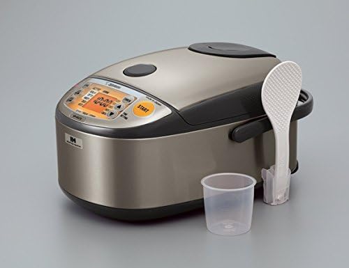 Zojirushi NP-HCC10XH Induction Heating System Rice Cooker and Warmer, 5.5-Cup, Stainless Dark Gray