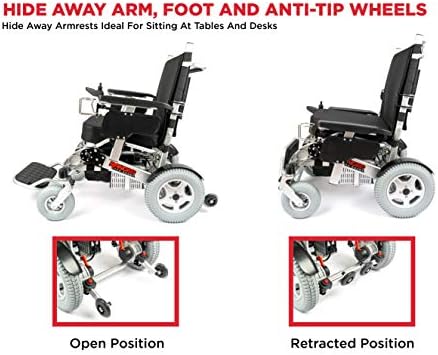 Porto Mobility Ranger The Beast Ultra Heavy Duty Foldable Electric Wheelchair Holds 500lbs 400W Horse Power Dual Motor Folding All Terrain Power
