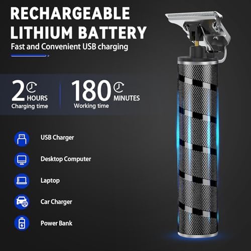 Ufree Beard Trimmer for Men, T-Blade Hair Trimmer, Zero Gap Edger Clippers