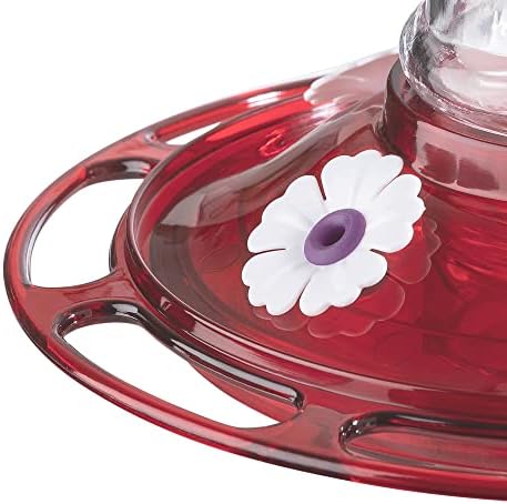 More Birds Bird Health Diamond Hummingbird Feeder, 30oz, Red