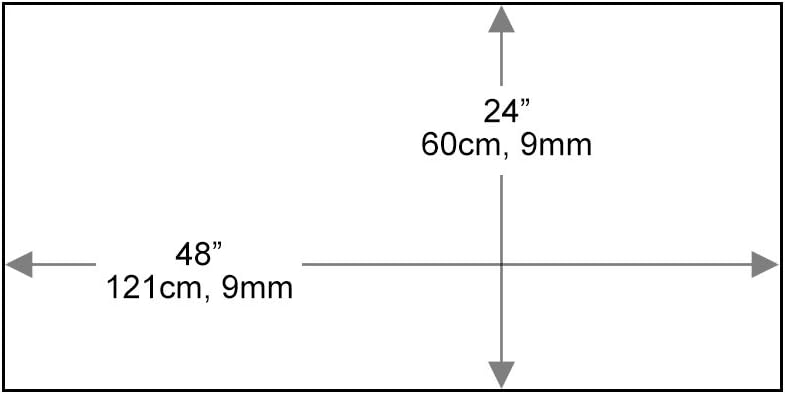 24" x 48" Rectangle Glass Table Top, 1/4" Thick Clear Tempered Replacement Glass, Flat Polished Edge & Eased Corners for Coffee, Dining, Patio Tables & Furniture Protection