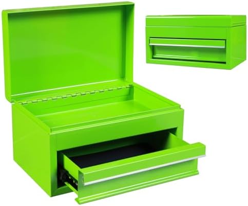 Torin ATB102B 16" Hip Roof Style Portable Steel Tool Box with Metal Latch Closure, Black