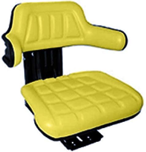 AL66103 Yellow Wrap Around Seat with Arms Fits John Deere