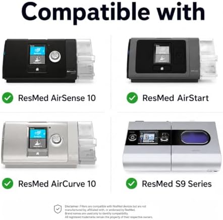 36 CPAP Filters, Compatible with ResMed AirSense 10, Resmed AirCurve 10, Resmed S9