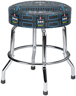 19" Pac Man Arcade Game Cocktail Table Swivel Bar Stools - Set of Two