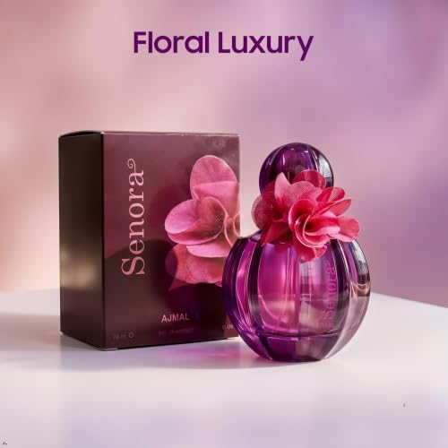 Ajmal Senora EDP for Women, 2.5 fl oz / 75 ml | Almond and bergamot bloom into orange blossom and vanilla. A refined, long-lasting signature.
