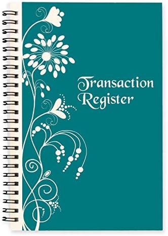 Top Spiral Bound Floral Filigree Checkbook/Transaction Register