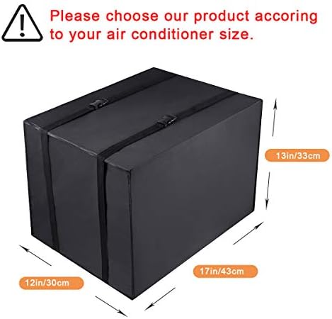 Luxiv Window AC Unit Cover Outdoor, Black Waterproof AC Cover 21X16X15 In