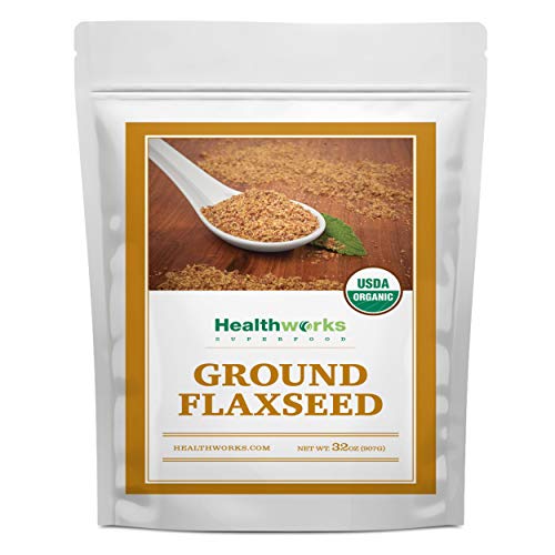 Healthworks Superfoods Organic Ground Flax Seed 3 lb Raw Vegan Keto Non-GMO | Organic, Ground, Omega-3, Fiber, Lignans, Non-GMO, Vegan, Keto, For Smoothies, For Baking, For Oatmeal, Heart Healthy