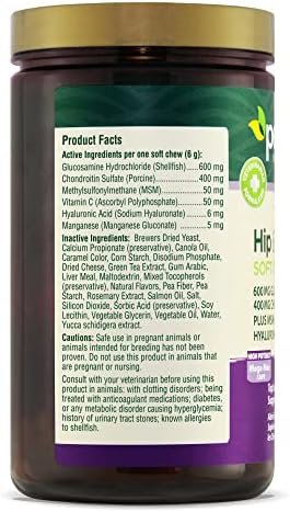 PetNC Natural Care Hip and Joint Soft Chews for Dogs, 90 Count - 27591 | Glucosamine Chondroitin MSM Dog Chews with Hyaluronic Acid, Liver Flavored Bone & Joint Support Supplement, For All Breeds