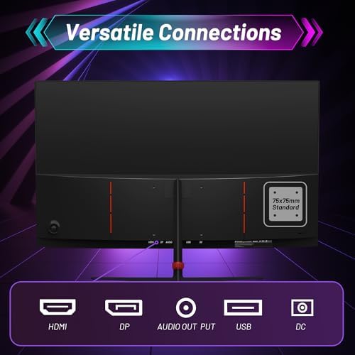 34 Inch Ultrawide Curved Gaming Monitor - WQHD 3440x1440p, 165Hz, 120% sRGB, FreeSync, VESA Mountable (DP&HDMI Cable Incl.) - Immersive PC Monitor for Gamers & Professionals, Black