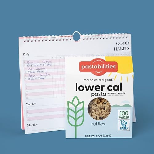 Pastabilities, Lower Calorie Pasta, Penne – 100 Calories per Serving, Low Net Carbs, Low Calorie, Non-GMO, High Fiber, Vegan, Plant-Based