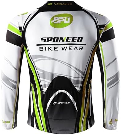 sponeed Cycling Clothes for Men Long Sleeve Mountain Bike Road Bicycle Shirt Jerseys Padded Pants Biking Outfits