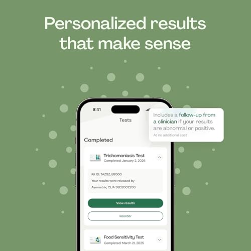 Everlywell At-Home Trichomoniasis Collection Kit for Women and Men, Discreet STI Kit, Accurate CLIA-Certified Lab Results Within Days