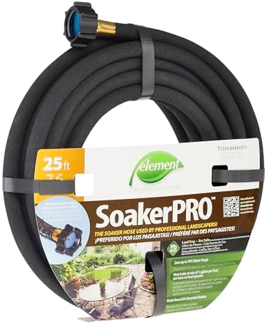 Element SoakerPRO Soaker Hose, 75' Length, 3/8" Diameter, Black