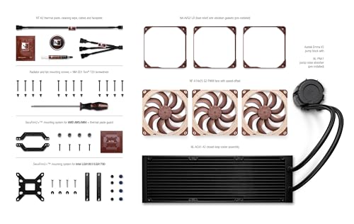 Noctua NL-LC1-42, High-Performance 420mm AIO CPU Cooler | Industry-Leading Quiet Cooling, 30mm Slim Radiator, Pump Noise Absorber, for Intel & AMD