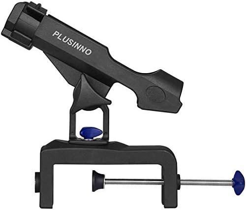PLUSINNO Rod Holders for Fishing Boat Adjustable Pole Rod Holder | Universal Fit Most Fishing Rod, with Rod Protective Strap, Large Clamp Opening 360°, Horizontal Vertical Compatible