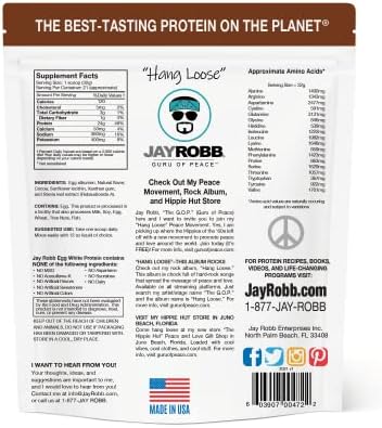 JAYROBB Vanilla Egg White Protein 24 oz, 1.5 Pound Bag