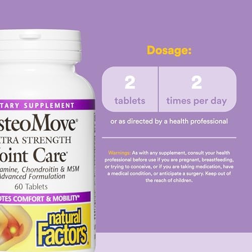 Natural Factors, OsteoMove Joint Care, Extra Strength Support for Joint and Bone Health, Non-GMO, 240 tablets (120 servings)