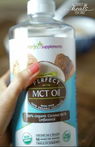 Perfect Supplements – Perfect MCT Oil – 30oz – Organic Coconut MCTs Unflavored Oil – Boosts Sustainable Energy for Body & Brain