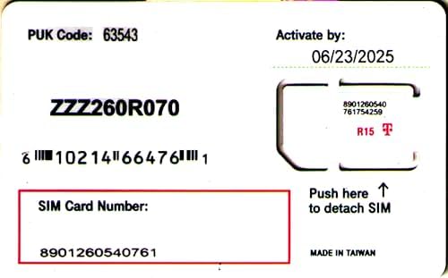 T-Mobile Prepaid SIM Card Unlimited Talk, Text, and Data in USA with 5GB Data in Canada and Mexico for 30 days