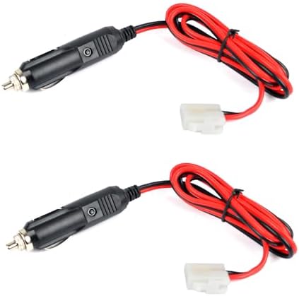 UAYESOK Mobile Radio Power Cable, T Shape 12V DC Power Cord, 2 Pack