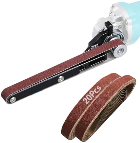 Belt Sander Attachments for Angle Grinder,3/4 x 20.5" Detailing Bandfile Sander Adapter,US 5/8-11 Thread,Suitable for Welding Points Grinding,Woodworking and Metal Rust Removal.(∅45mm)