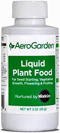 Miracle-Gro AeroGarden Liquid Plant Food 4-3-6, 3 fl. oz. | For Use in AeroGarden Indoor Hydroponic Gardens, Feeds All Types of Plants
