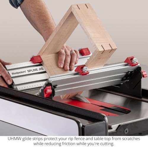 Woodpeckers Spline Jig, Router Table & Table Saw Jig for Dovetails & Miter Joints, Makes Joinery Strong & Attractive, Made in USA