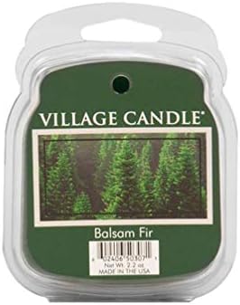 Village Candle Balsam Fir Wax Melts Flameless Fragrance, 2.2 Oz, Traditions Collection, Green (106101383)