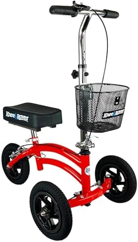 KneeRover Original Steerable All Terrain Knee Scooter – Heavy Duty Foldable Knee Walker & Mobility Aid for Adults with Adjustable Handlebar and Large Wheels (Blue) | For Adults for Foot Surgery, Heavy Duty Knee Walker for Broken Ankle Foot Injuries Recov…