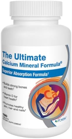 Roex Vitamins | The Ultimate Calcium Mineral Formula | Calcium | Hair, Skin and Nails | Tablets | 180 Count