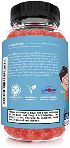 Premium Eye Support Gummies–Lutein Gummies with Zeaxanthin Supports Overall Eye Health