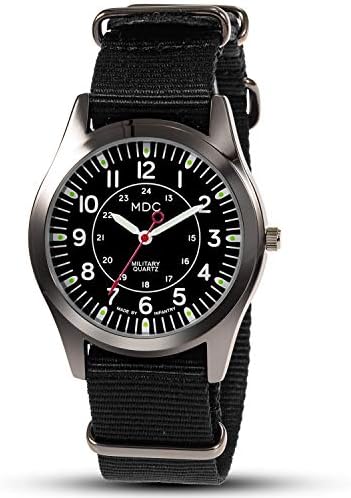 Infantry MDC Mens Military Field Watch, Japanese Quartz, Slip-Thru Nylon