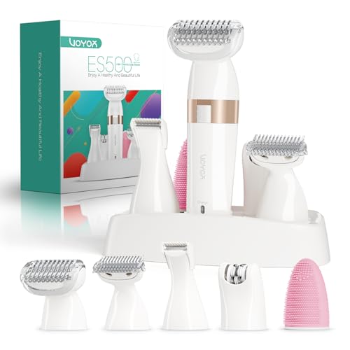 VOYOR Electric Razors for Women, 5 in 1 Bikini Shaver for Legs & Body ES500
