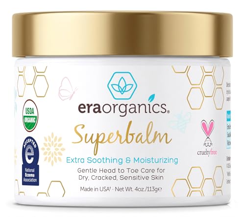 Superbalm USDA Organic Healing Ointment for Baby Eczema & Cradle Cap - 2oz | 100% Natural Soothing Superfood Cream for Toddler & Kids - Eczema, Cradle Cap, Baby Acne & Rashes - Non-Toxic, Fragrance-Free