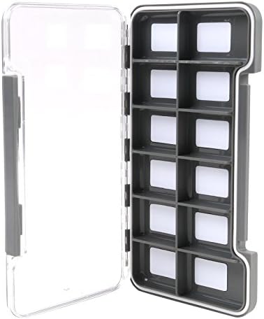 Maxcatch Super Slim Magnetic Back Waterproof Fly Fishing Box: 6, 12, or 18 Compartments(HB96B (8 Compartments))